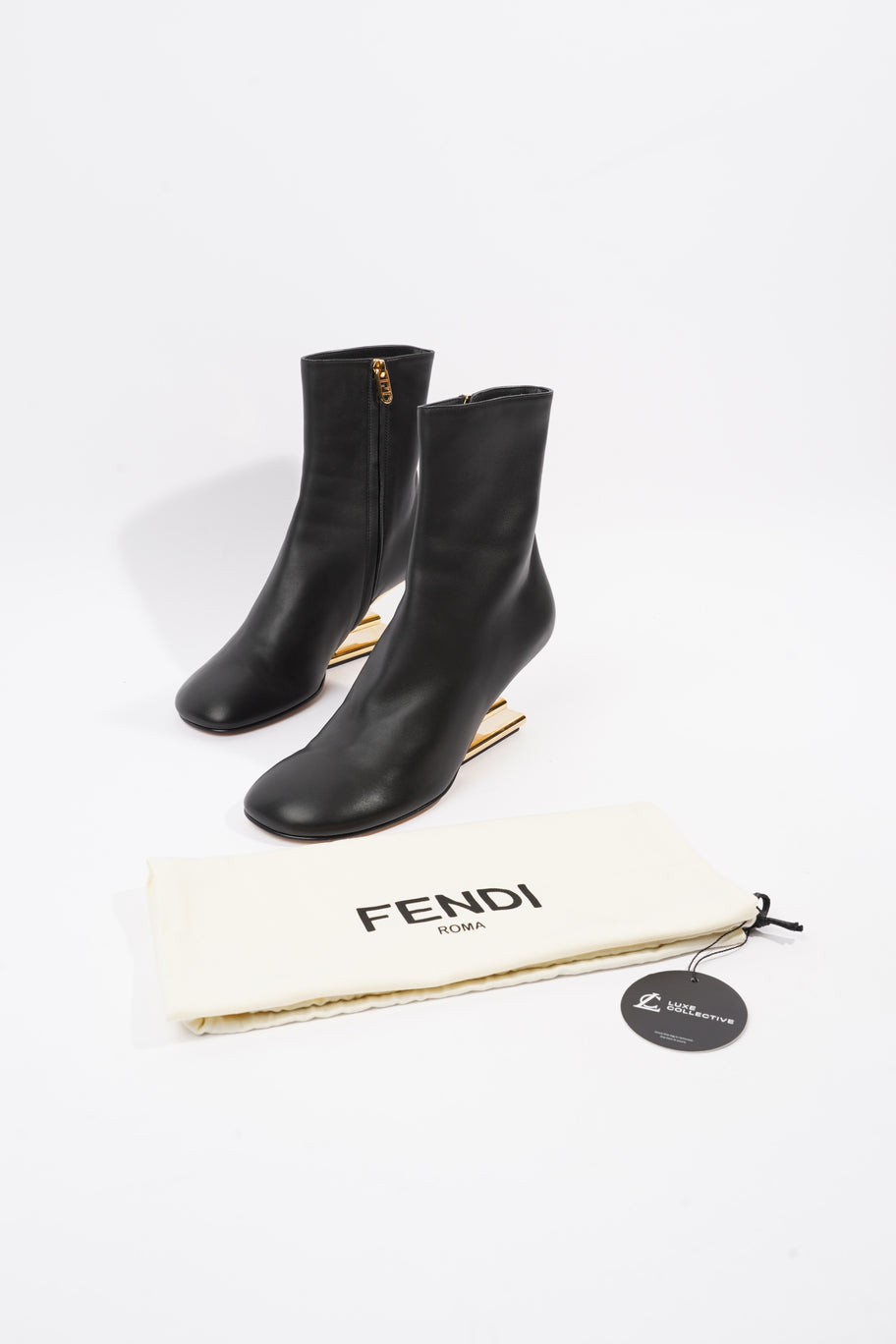 Fendi First Boots Black Leather EU 39 UK 6 Image 10