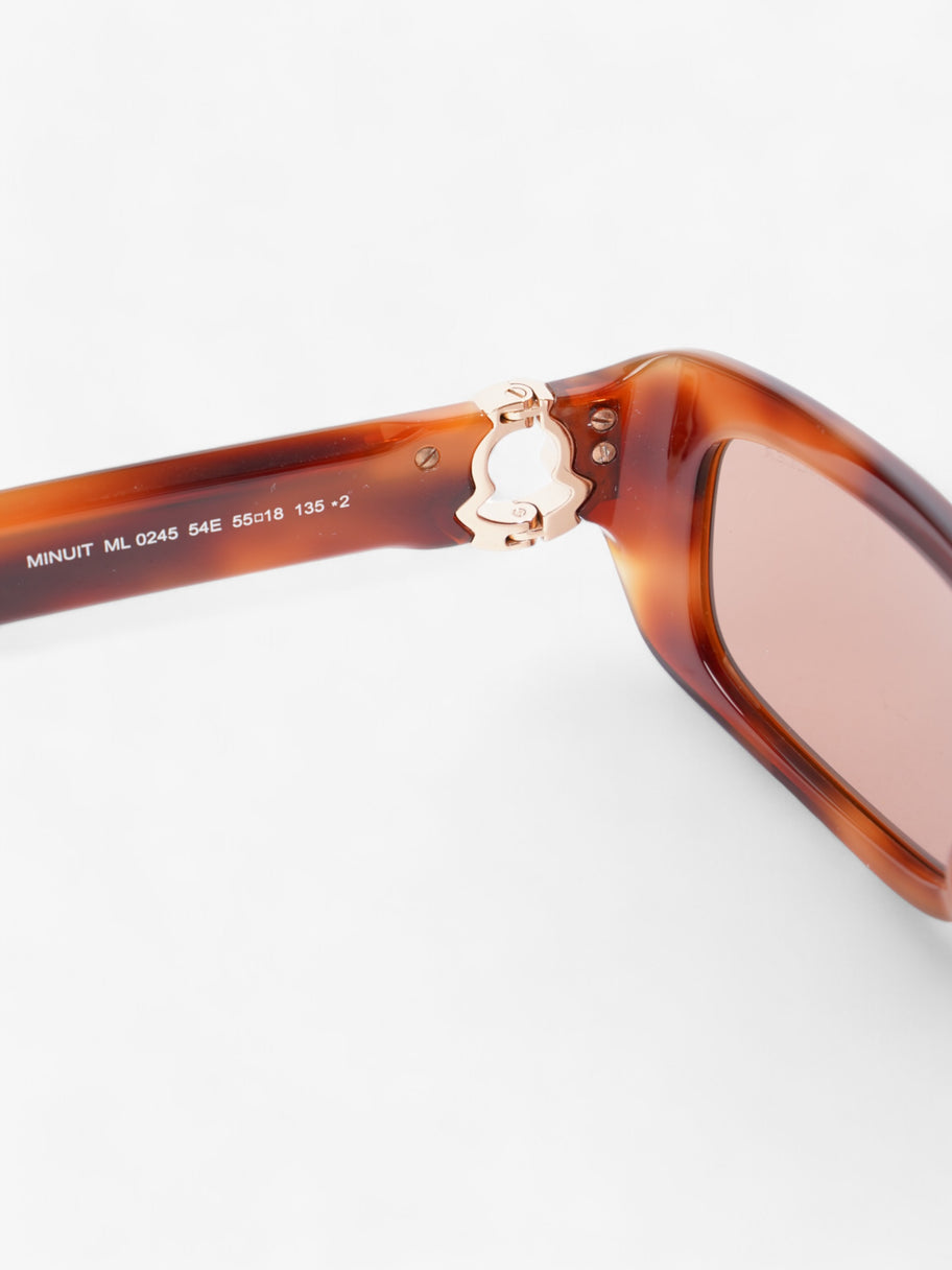 Moncler Minuit Sunglasses Red Havana / Brown Acetate 135mm Image 6