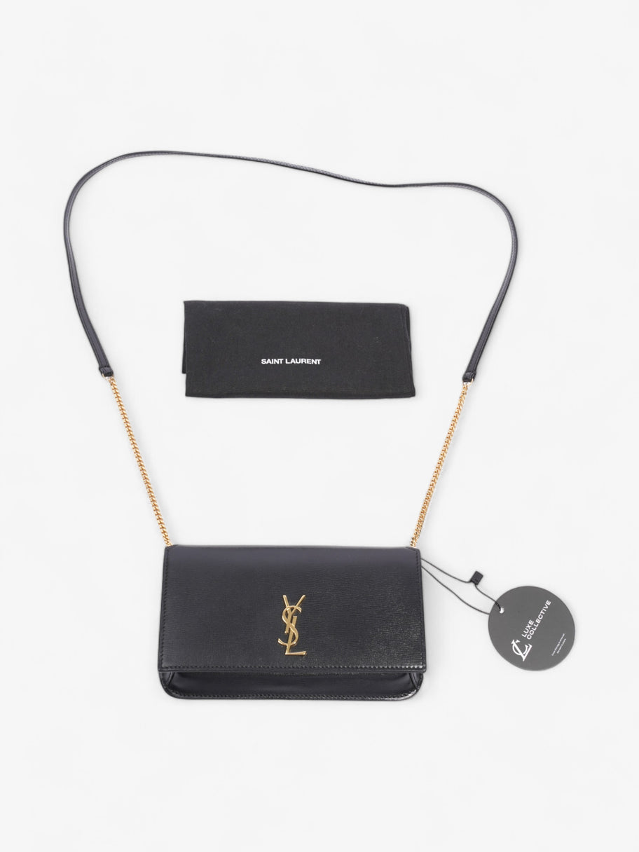 Saint Laurent Cassandre Phone Pouch Black Leather Image 9