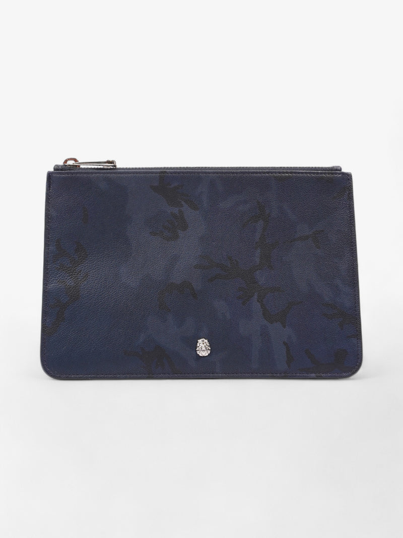  Mulberry Cara Delevingne A5 Pouch Blue Camo / Midnight Blue Goatskin Leather