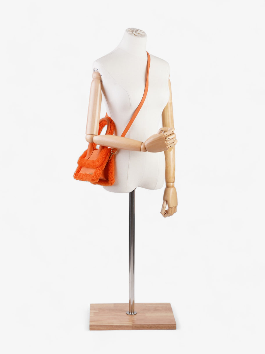 Jacquemus Le Chiquito Moyen Orange Shearling Image 2