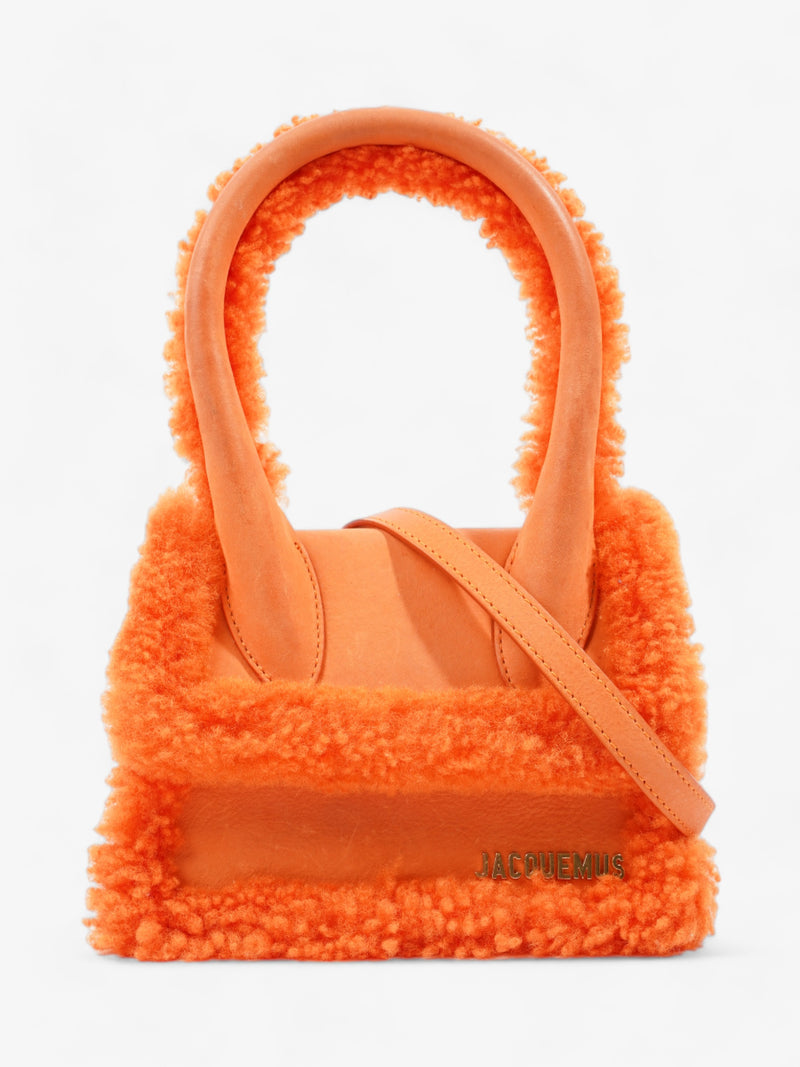  Jacquemus Le Chiquito Moyen Orange Shearling