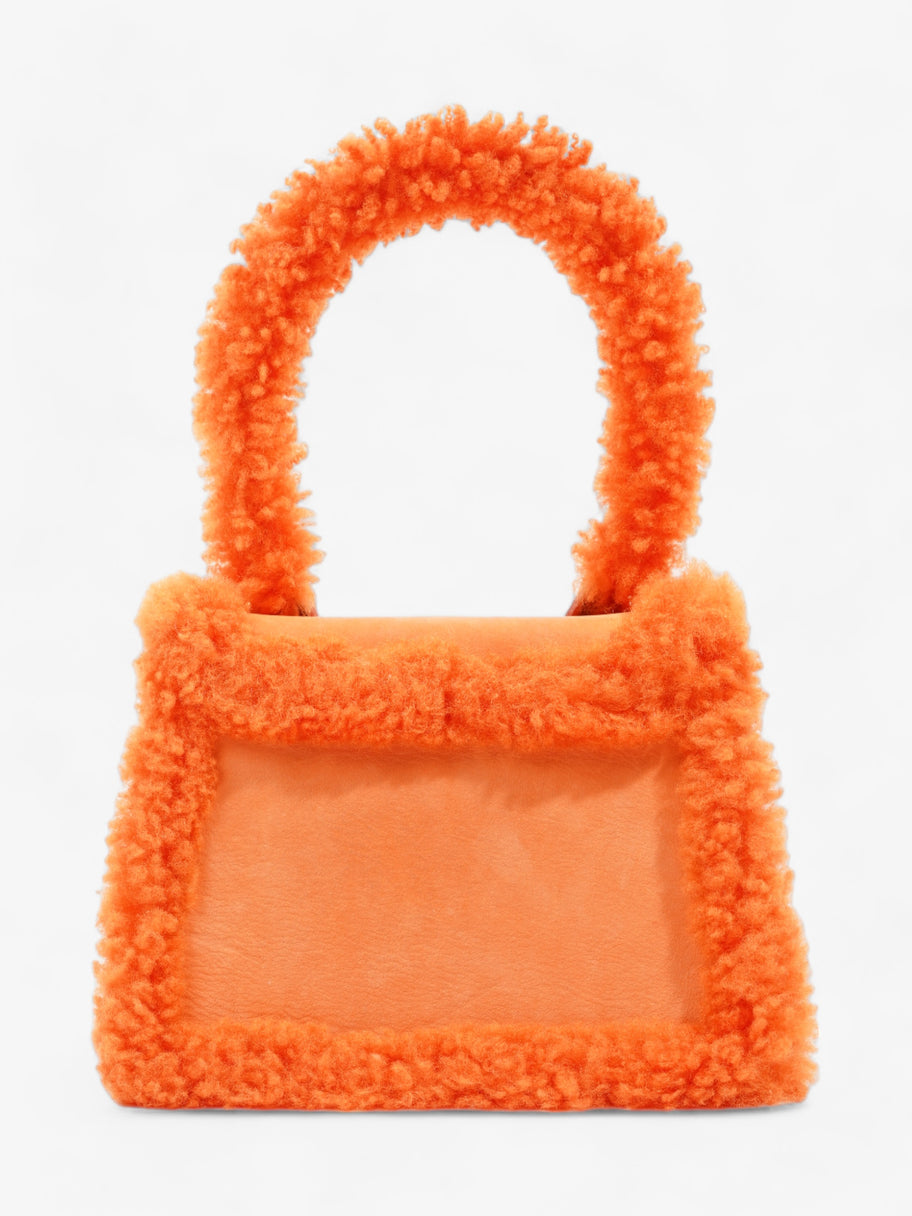 Jacquemus Le Chiquito Moyen Orange Shearling Image 4