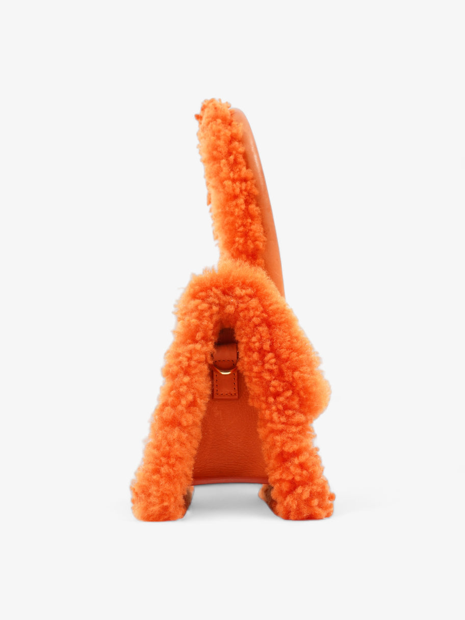 Jacquemus Le Chiquito Moyen Orange Shearling Image 5