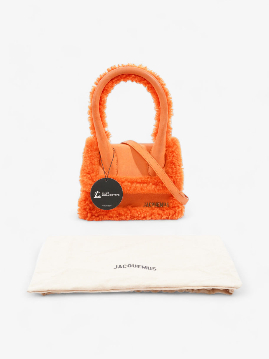 Jacquemus Le Chiquito Moyen Orange Shearling Image 8