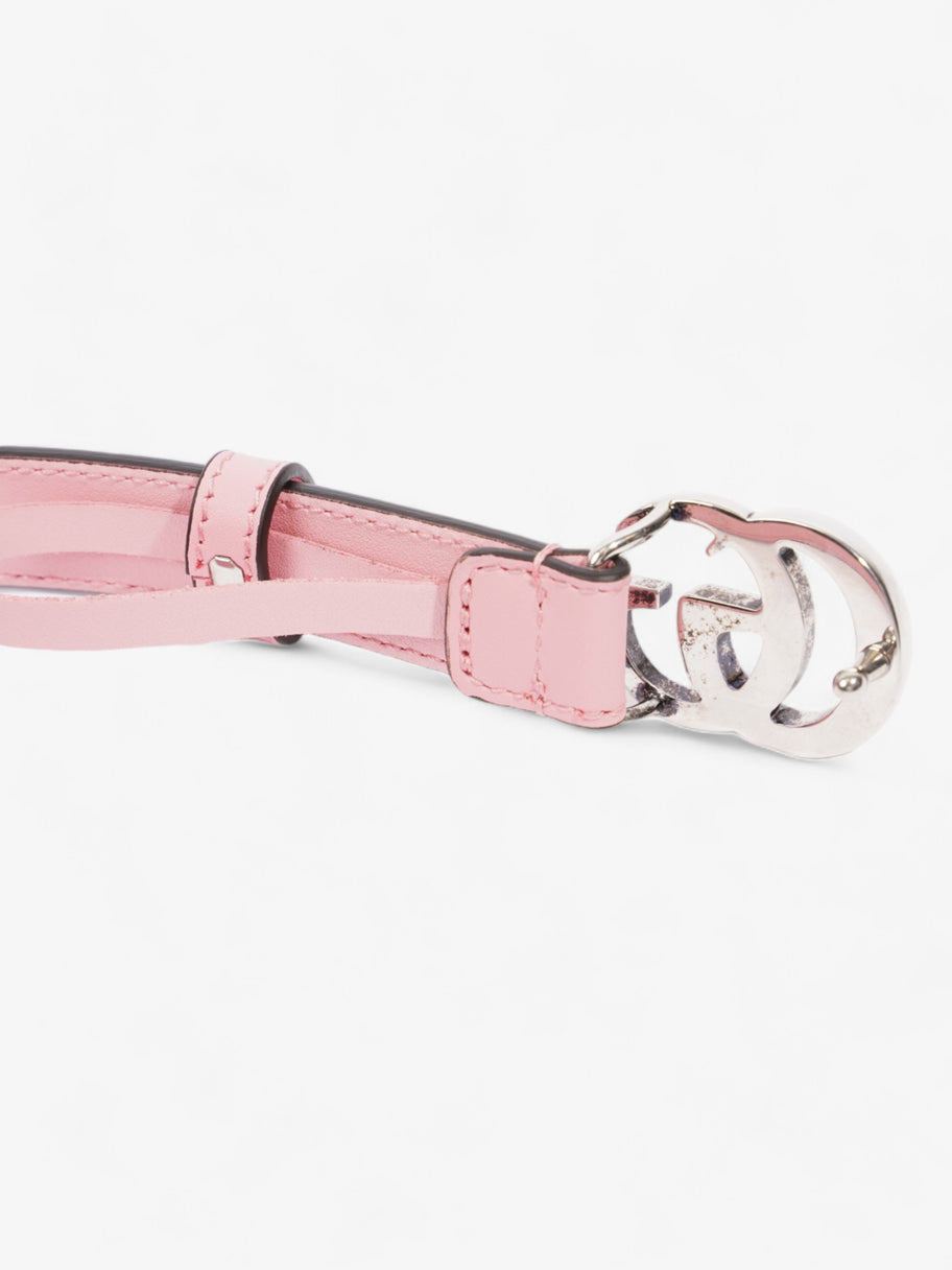 Gucci GG Marmont Thin Belt Pink / Silver Leather 100cm/ 95