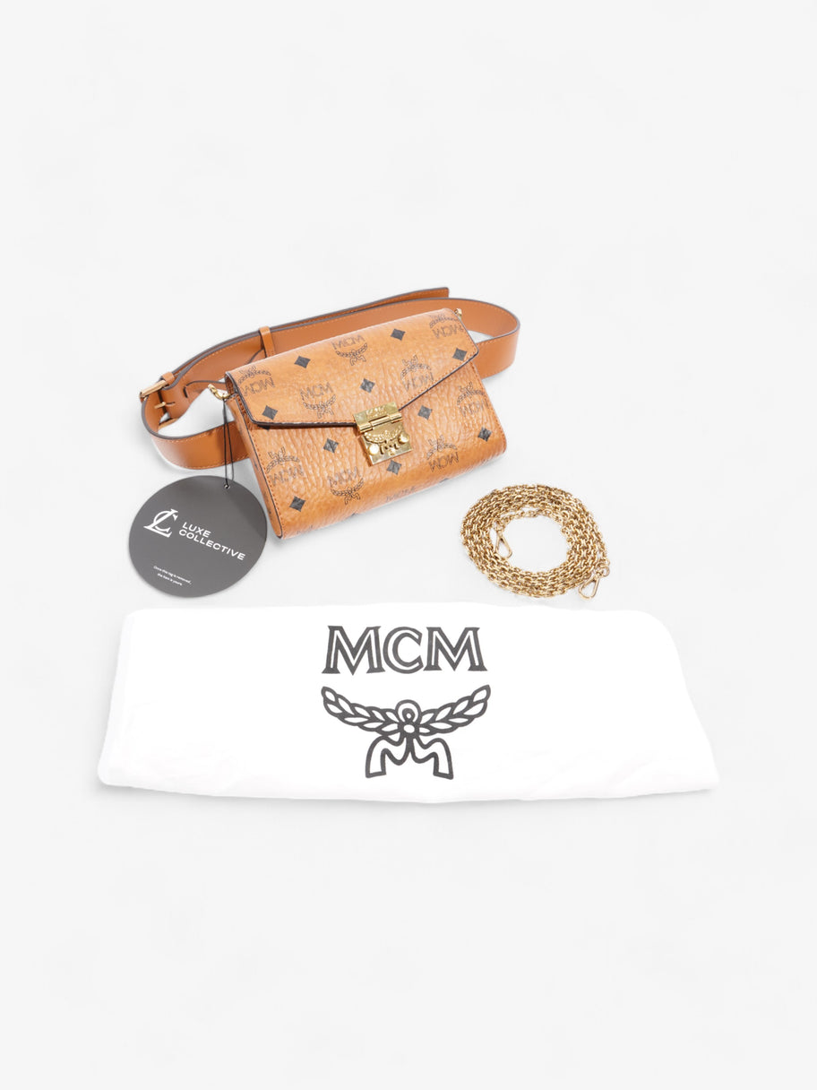 MCM Printed Envelope Bag Brown / Black PVC Image 10