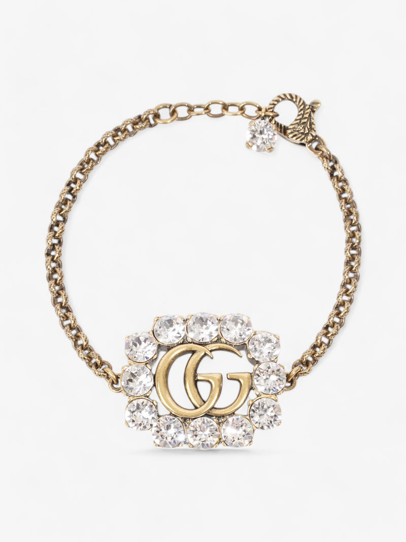  Gucci GG Marmont Crystal Bracelet Gold Base Metal