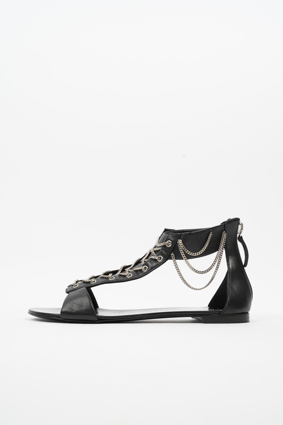 Roll Chain Sandal Black Leather EU 38 UK 5 Image 5