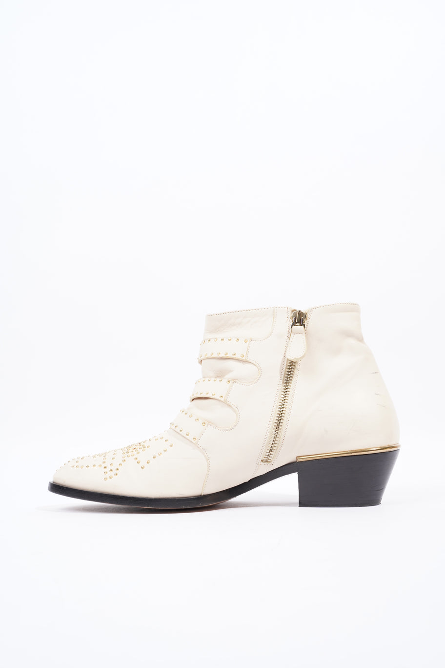 Susanne Ankle Boot White Leather EU 38 UK 5 Luxe Collective