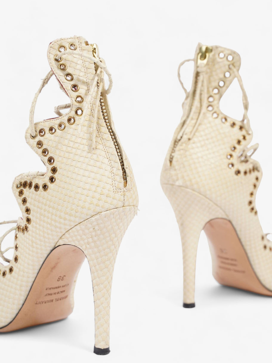 Isabel Marant Lace Sandals 100 Cream Python EU 38 UK 5 Image 9