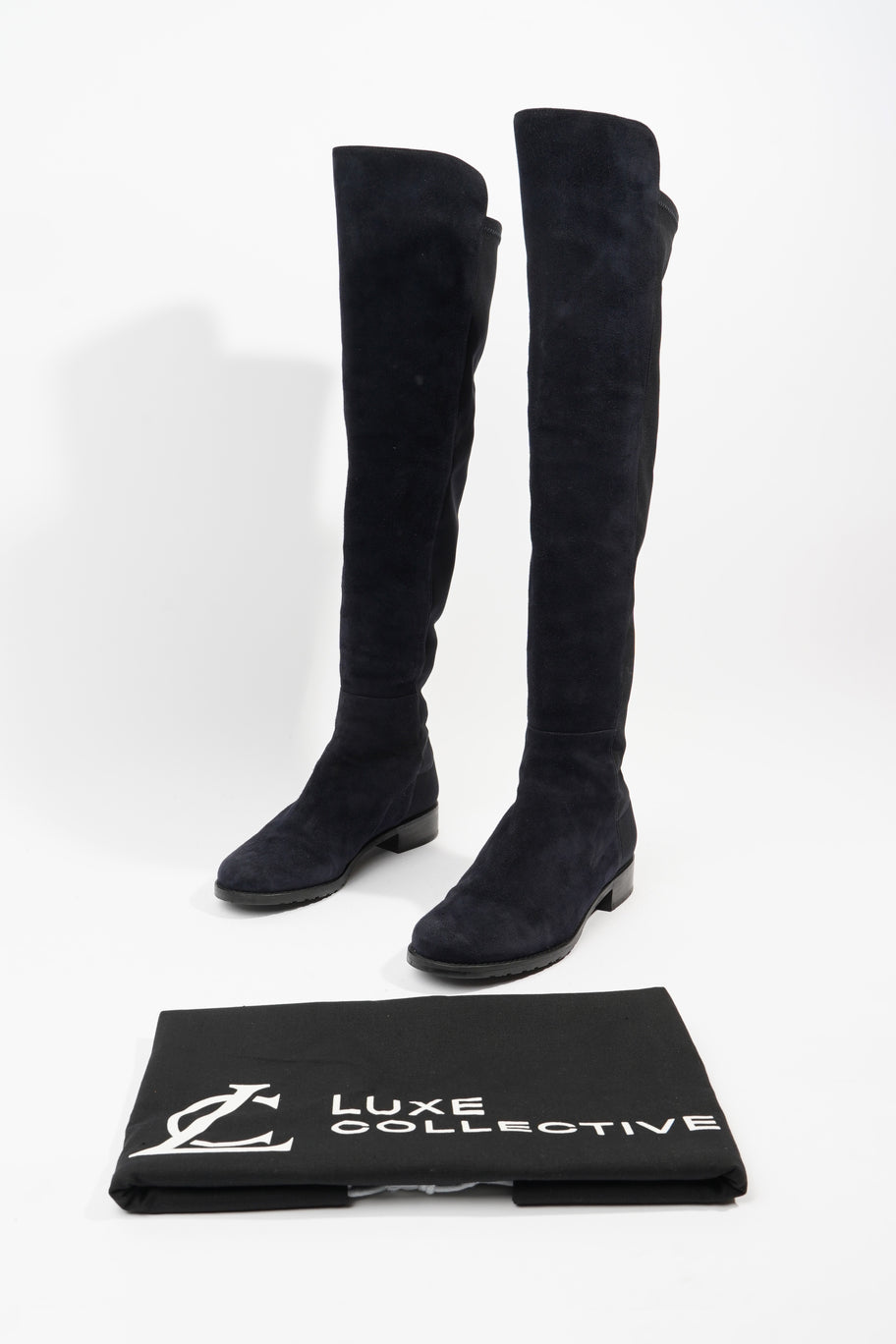 Knee High Boot Navy Suede EU 37.5 UK 4.5 Image 8