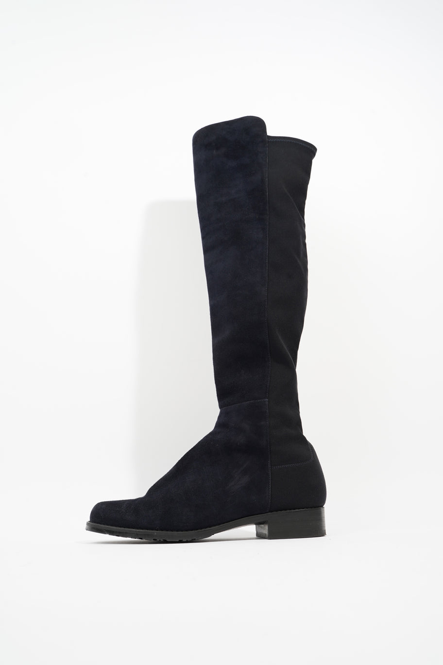 Stuart Weitzman Knee High Boot Navy Suede EU 37.5 UK 4.5 Image 5