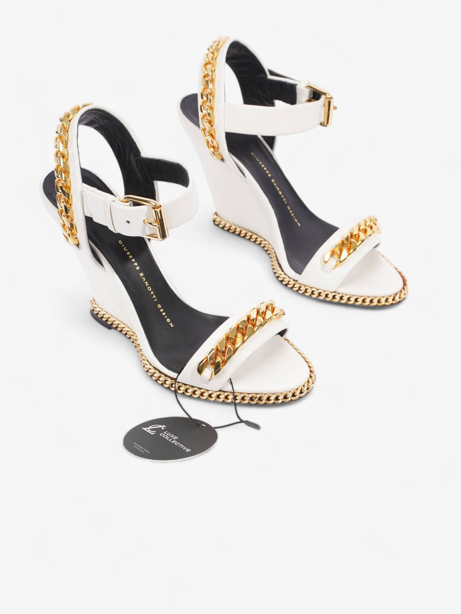 Giuseppe Zanotti Wedge White / Gold Leather EU 37.5 UK 4.5 Image 9