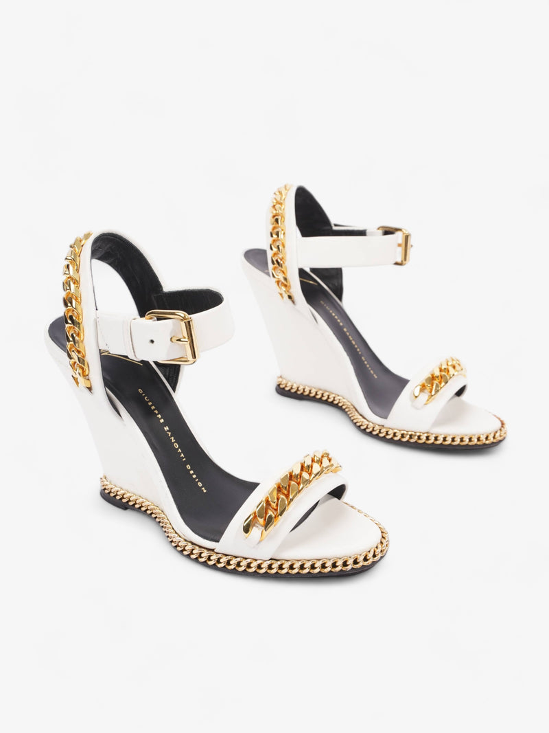  Wedge White / Gold Leather EU 37.5 UK 4.5