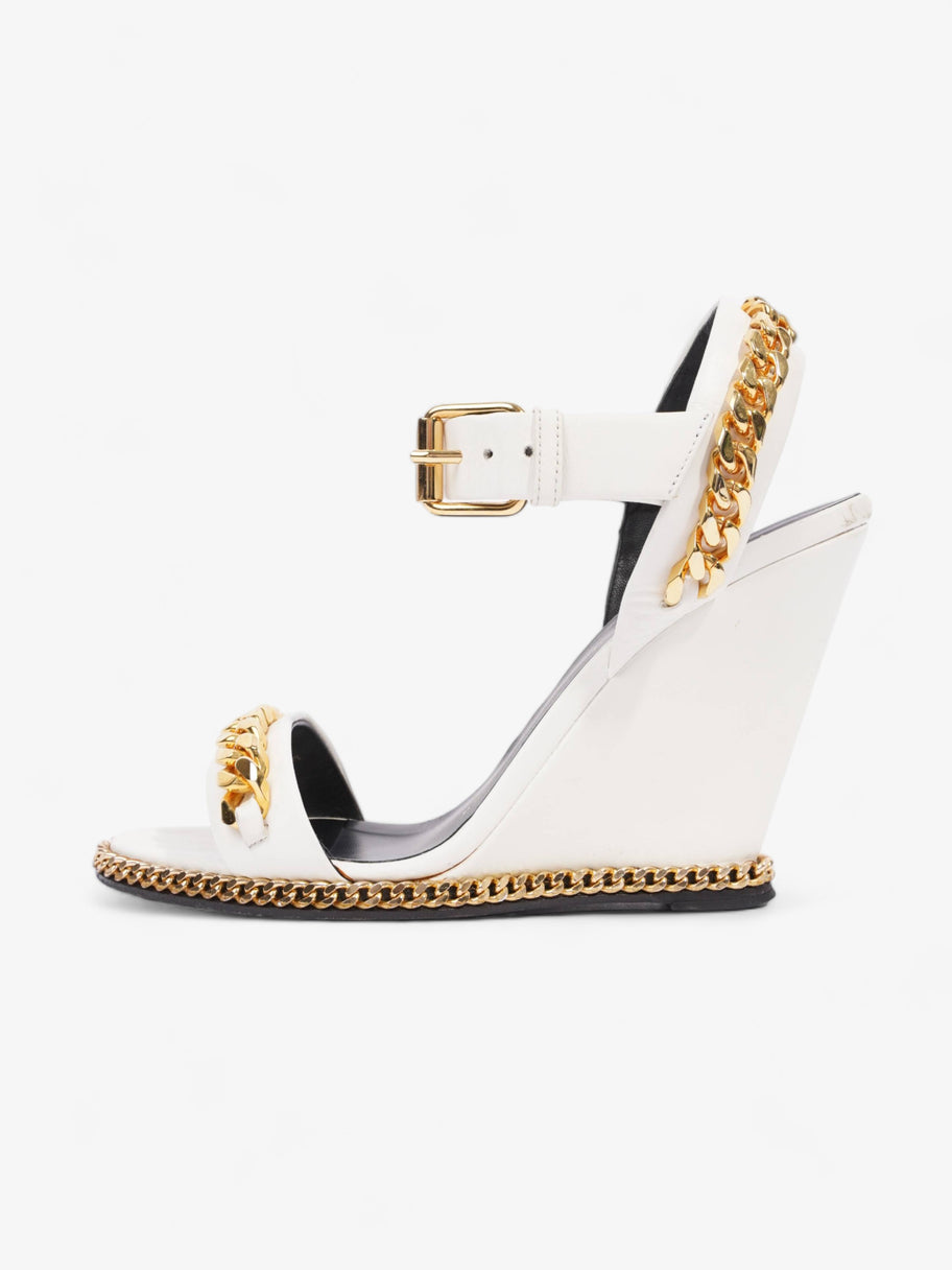 Giuseppe Zanotti Wedge White / Gold Leather EU 37.5 UK 4.5 Image 4