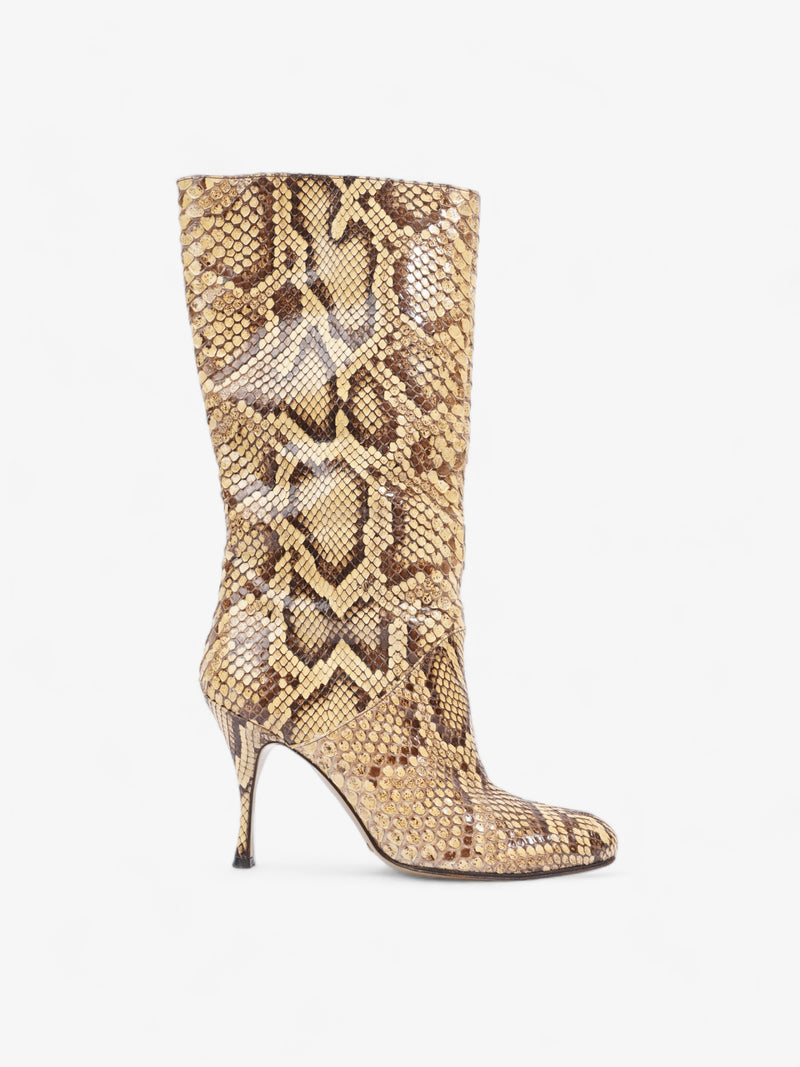  Boots Gold / Brown Python EU 39 UK 6