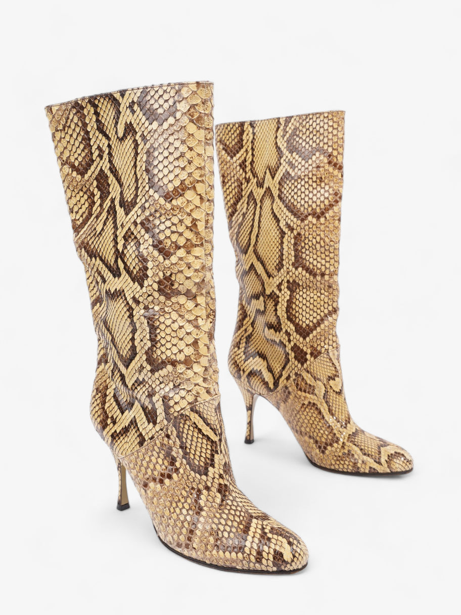 Boots Gold / Brown Python EU 39 UK 6 Image 2