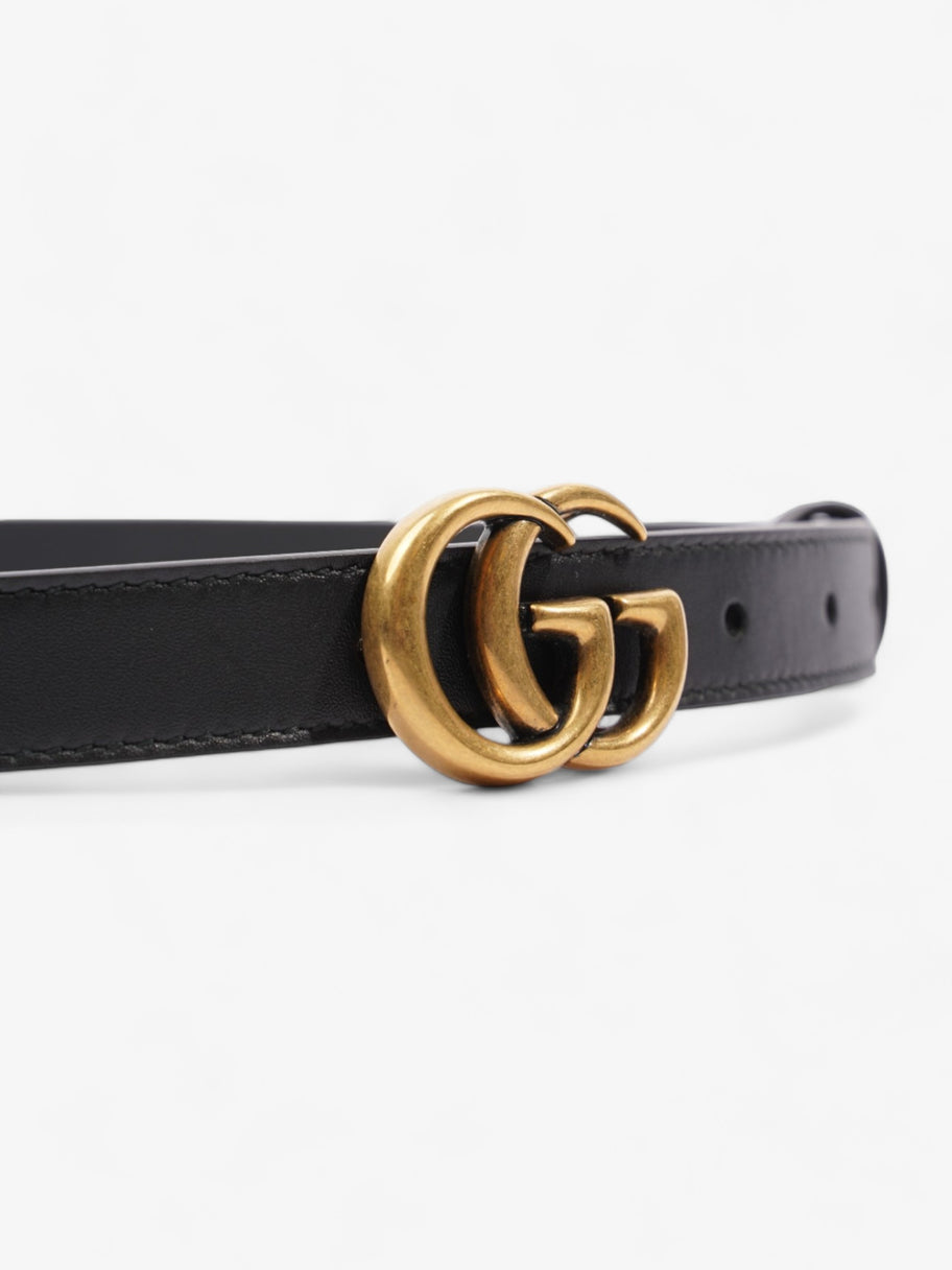 Gucci GG Marmont Thin Belt Black Leather 95cm 38 Luxe Collective