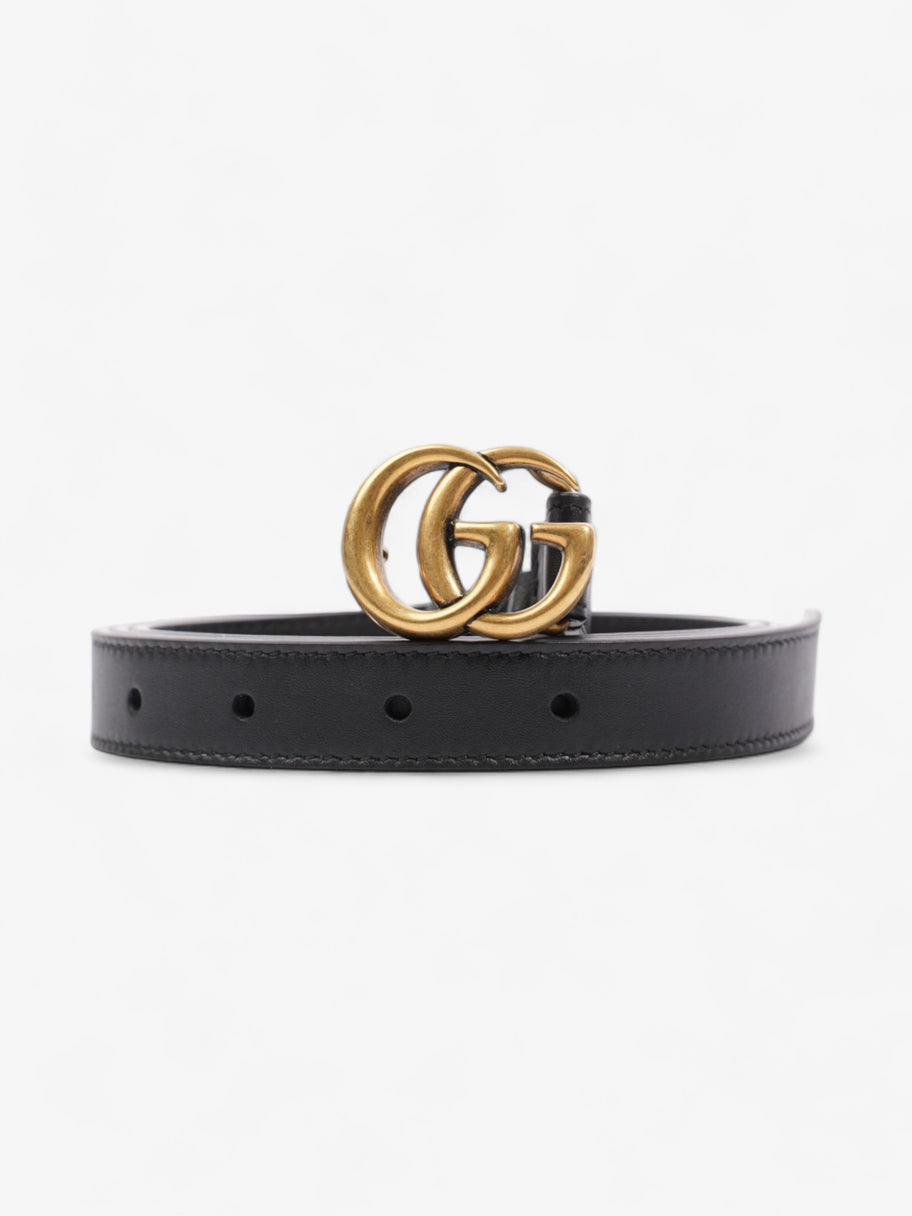 Gucci GG Marmont Thin Belt Black Leather 95cm / 38