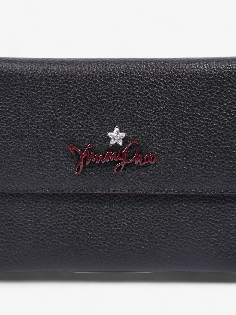  Logo Fold Pouch Black Leather