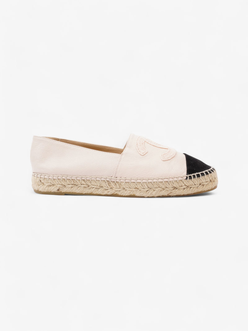  Chanel Espadrilles Pink / Black Leather EU 38 UK 5