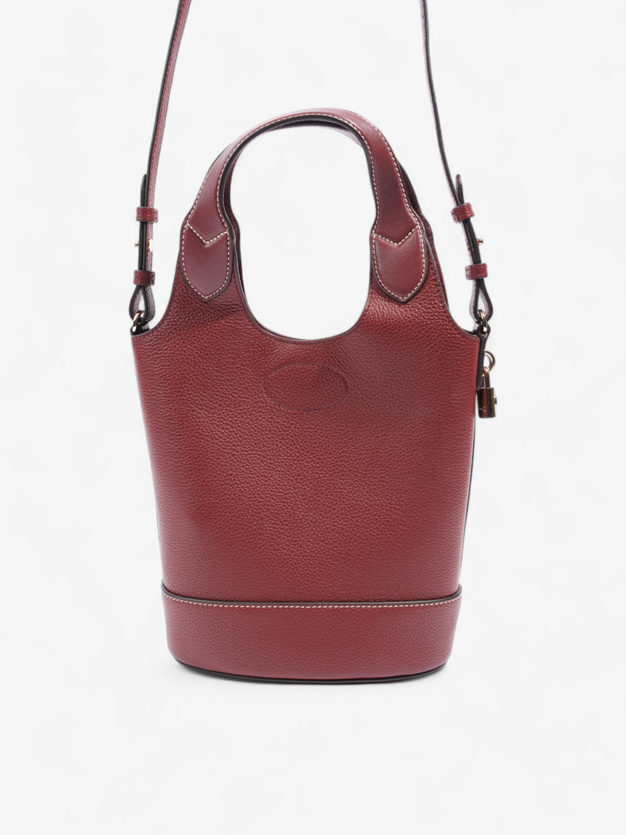 Mulberry Lily Bucket Bag Oxblood Grained Leather Small Image 4