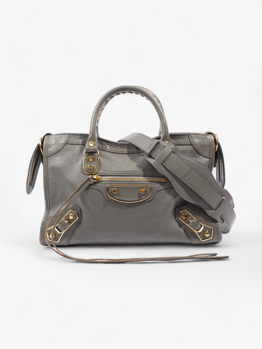 Balenciaga City Bag Grey Goatskin Leather Image 1