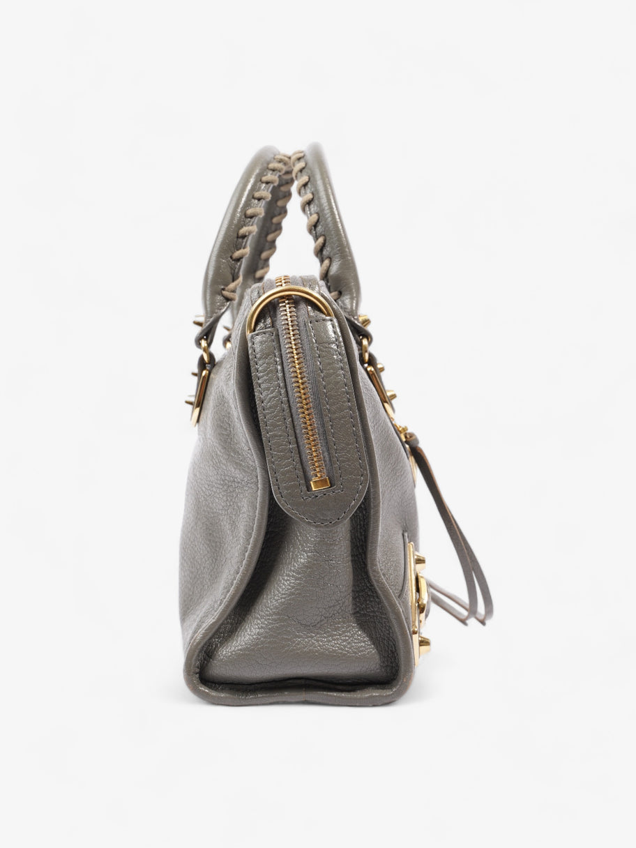 Balenciaga City Bag Grey Goatskin Leather Image 5