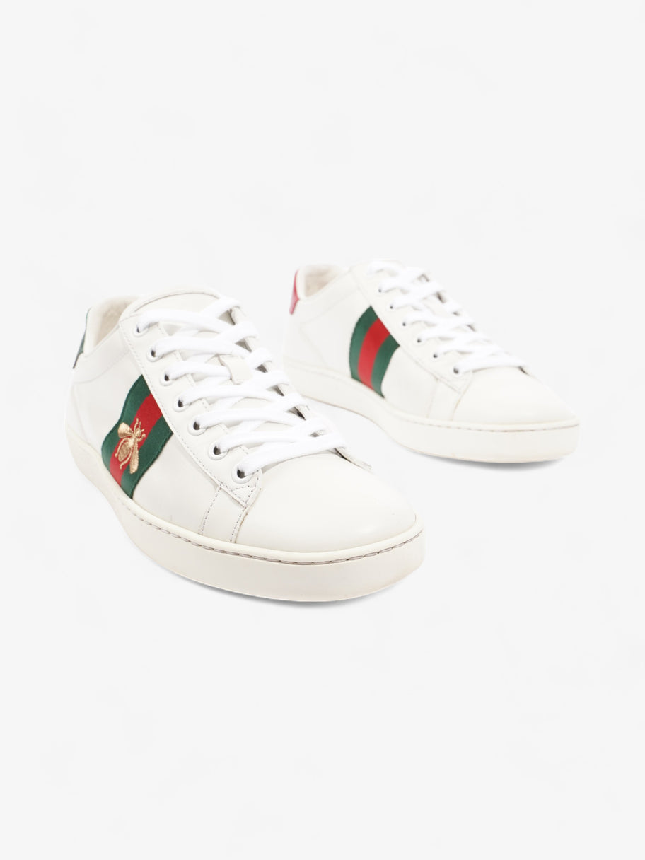 Ace Bee Embroidered Sneakers White / Green / Red Leather EU 37.5 UK 4.5 Image 2