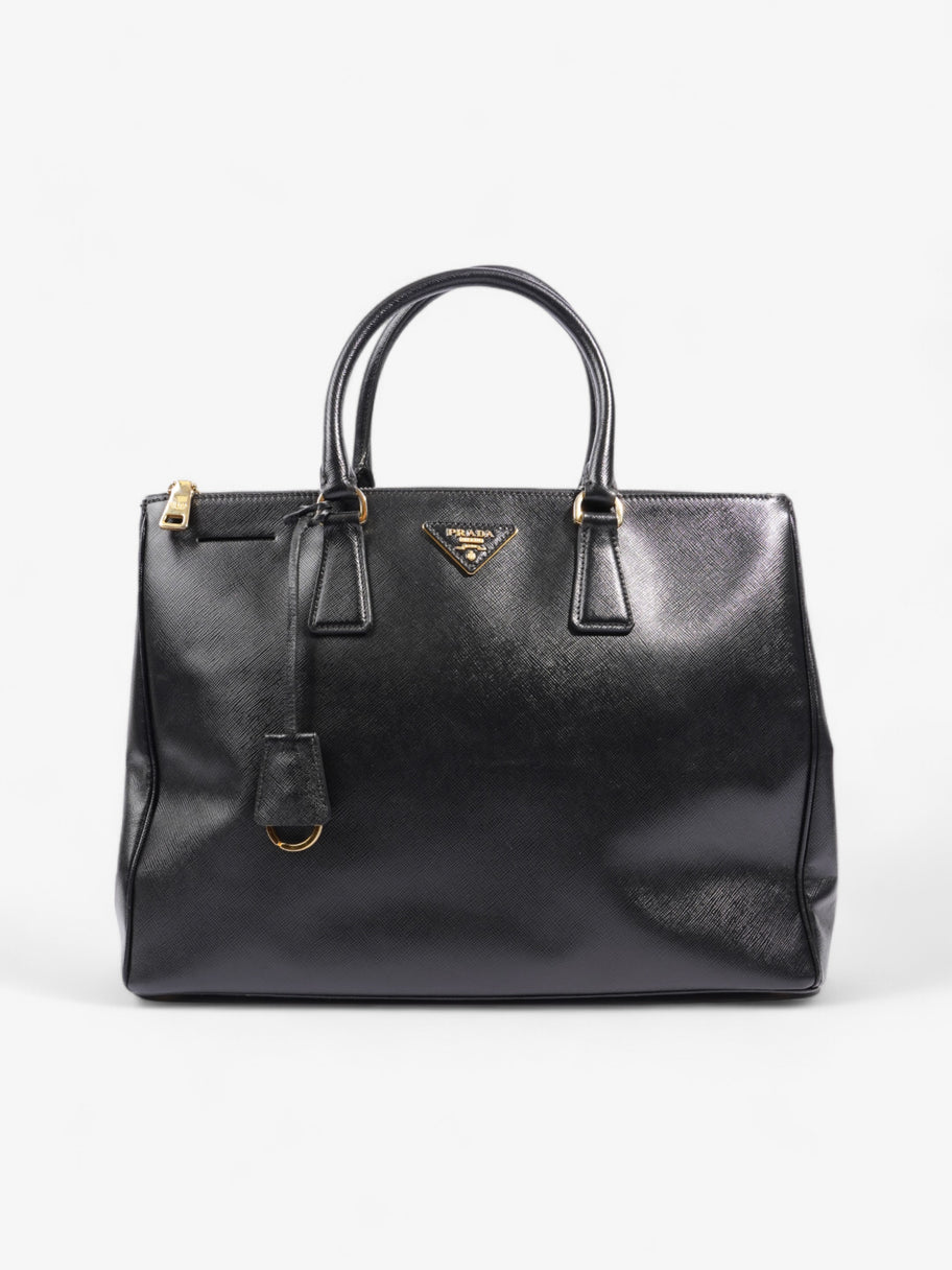 Prada Galleria Double Zip Tote Black Saffiano Leather Image 1