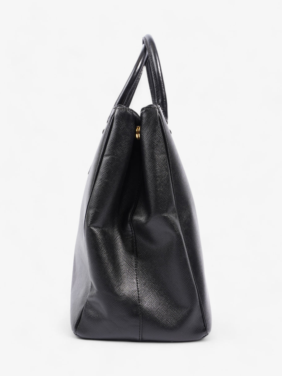 Prada Galleria Double Zip Tote Black Saffiano Leather Image 3