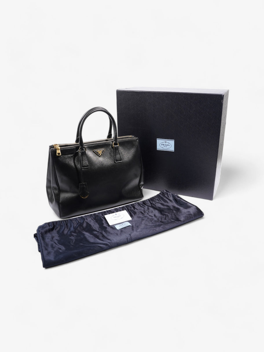 Prada Galleria Double Zip Tote Black Saffiano Leather Image 8