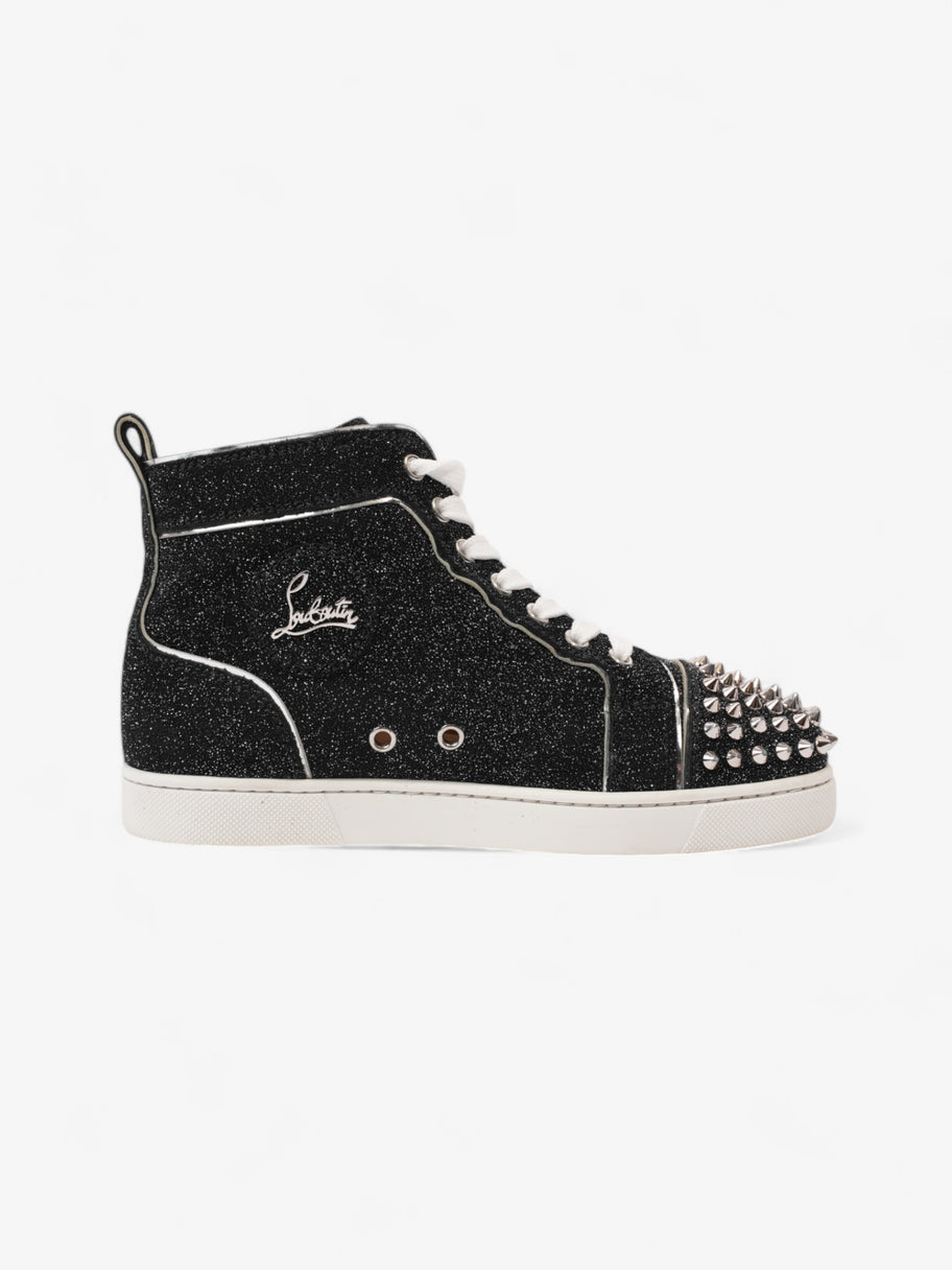 Christian Louboutin Lou Spikes High-tops Black / Silver Glitter EU 36.5 UK 3.5 Image 4