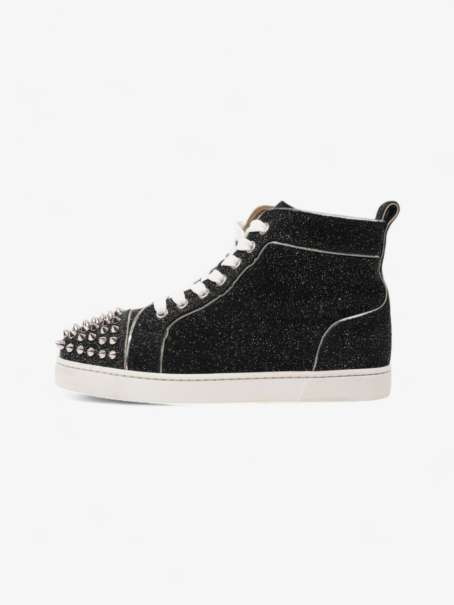 Christian Louboutin Lou Spikes High-tops Black / Silver Glitter EU 36.5 UK 3.5 Image 5