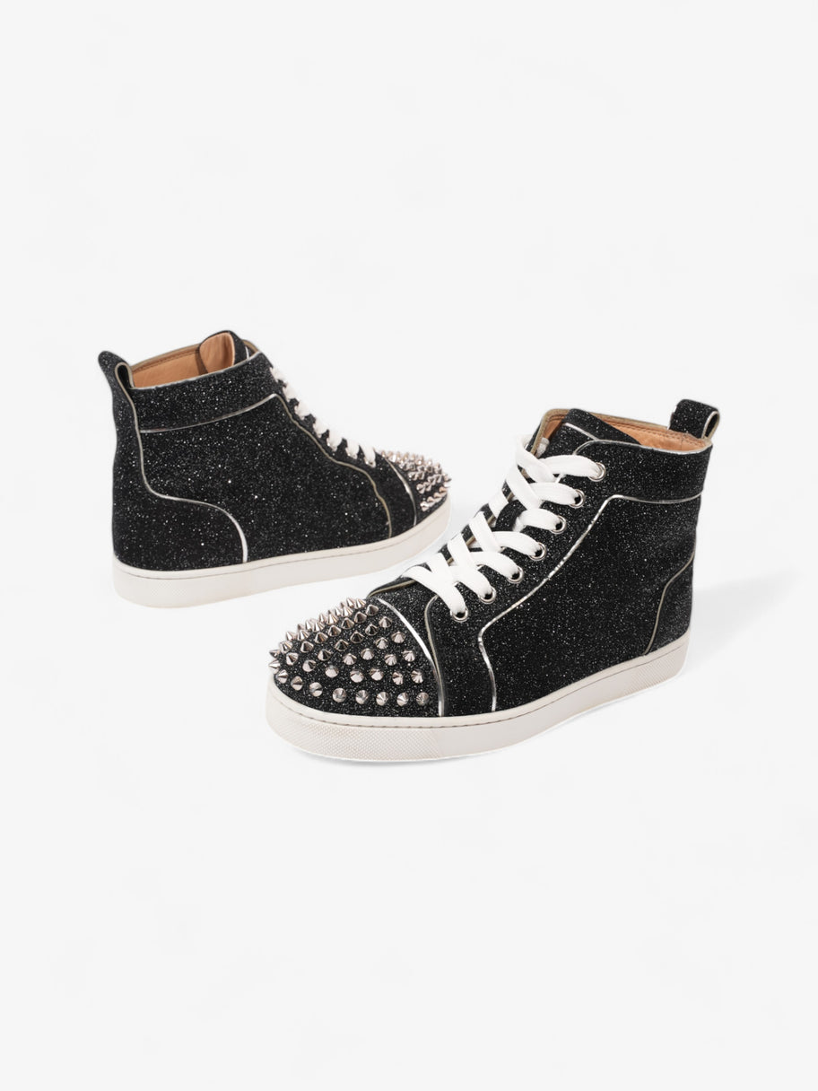 Christian Louboutin Lou Spikes High-tops Black / Silver Glitter EU 36.5 UK 3.5 Image 9