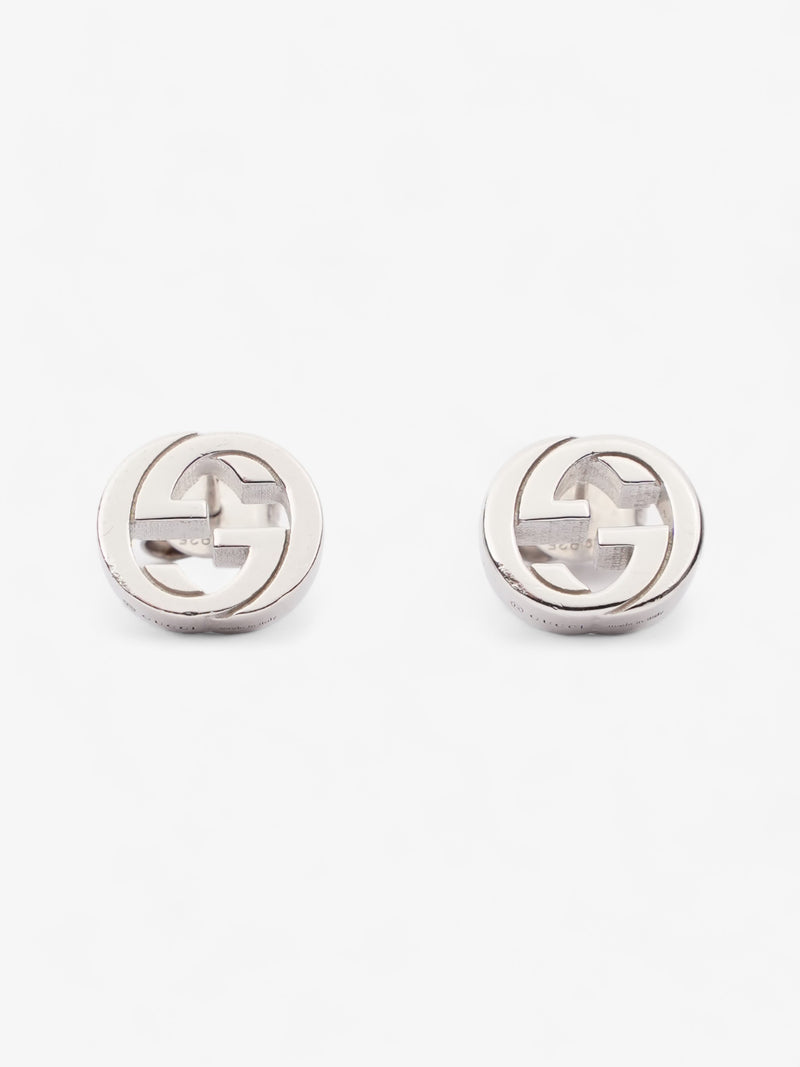  Gucci Interlocking Earrings Silver Silver Sterling