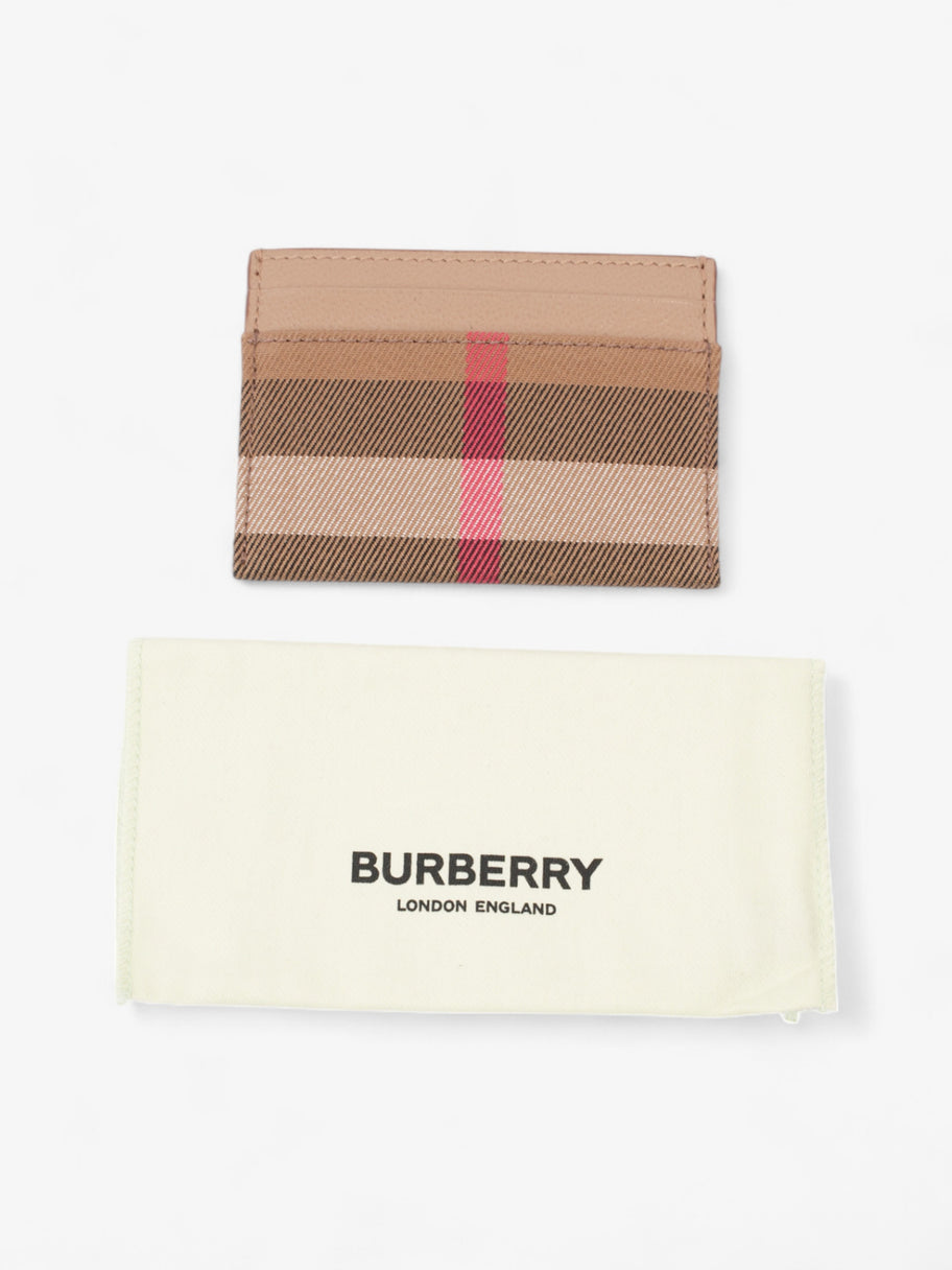 Burberry Check Card Case Chestnut Brown / House Check Cotton Image 7