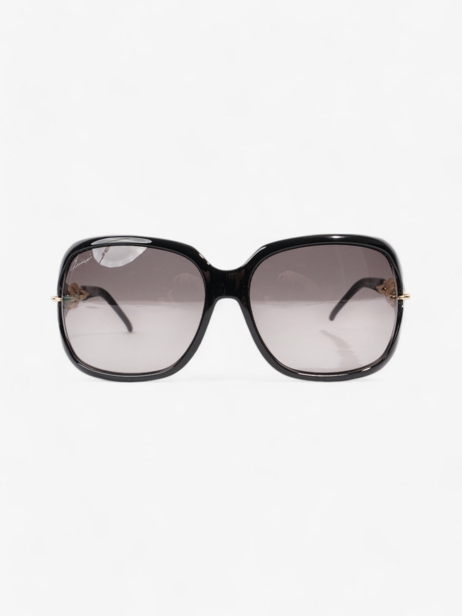 Gucci Chain Sunglasses Black / Gold Acetate 115mm Image 1