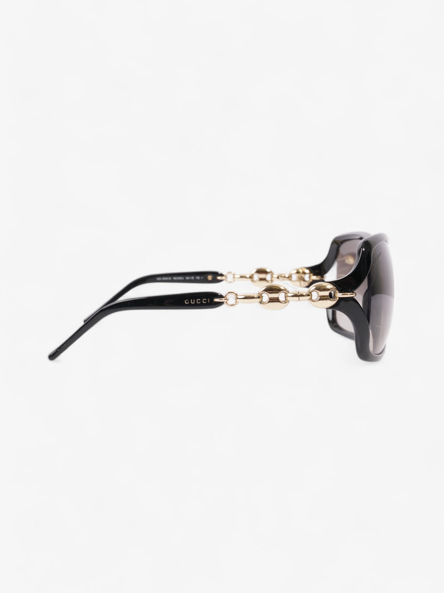 Gucci Chain Sunglasses Black / Gold Acetate 115mm Image 4