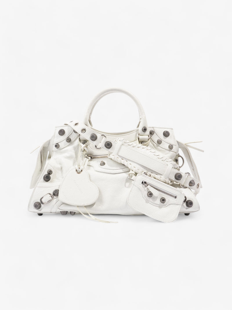  Balenciaga Le Cagole White Lambskin Leather Small