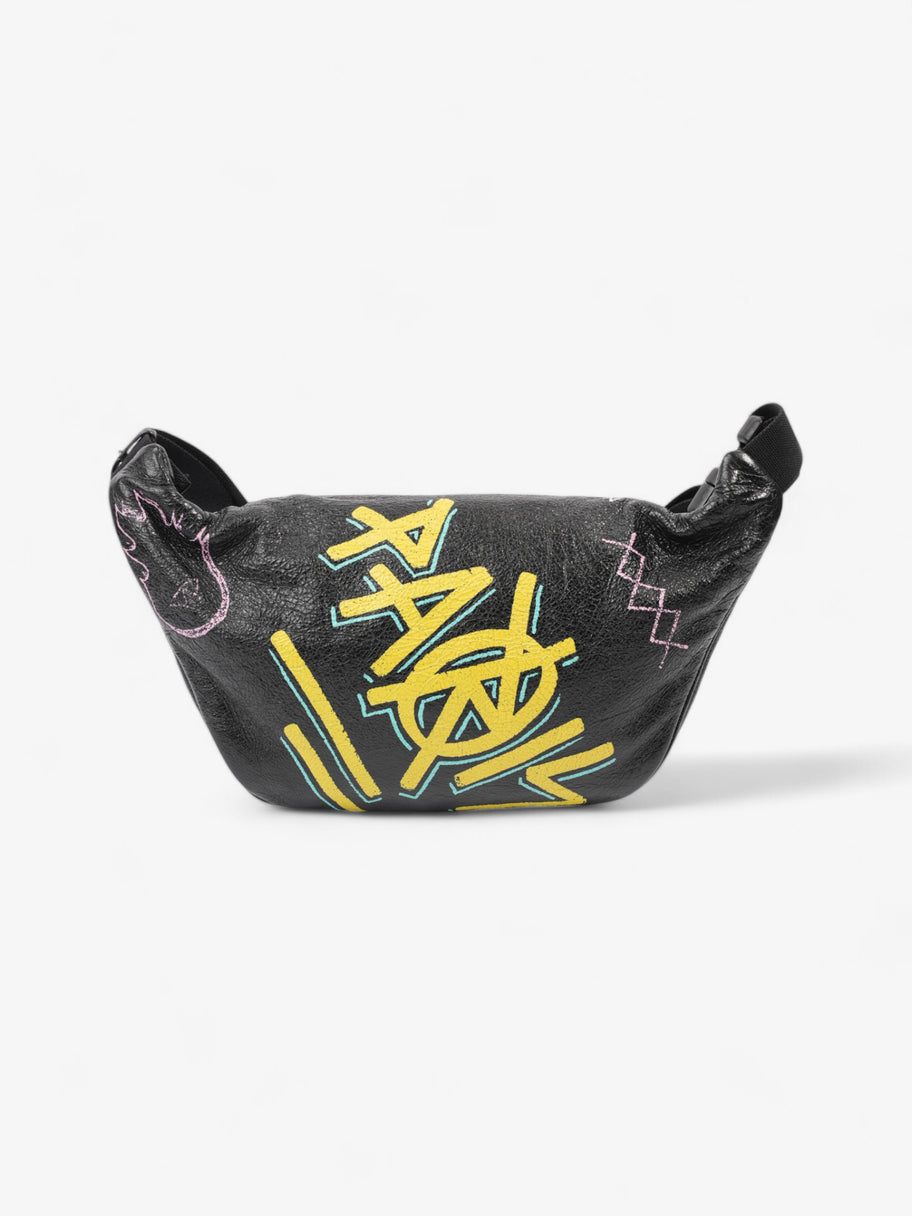 Balenciaga Graffiti Explorer Belt Bag Black Yellow Pink Leather Luxe Collective