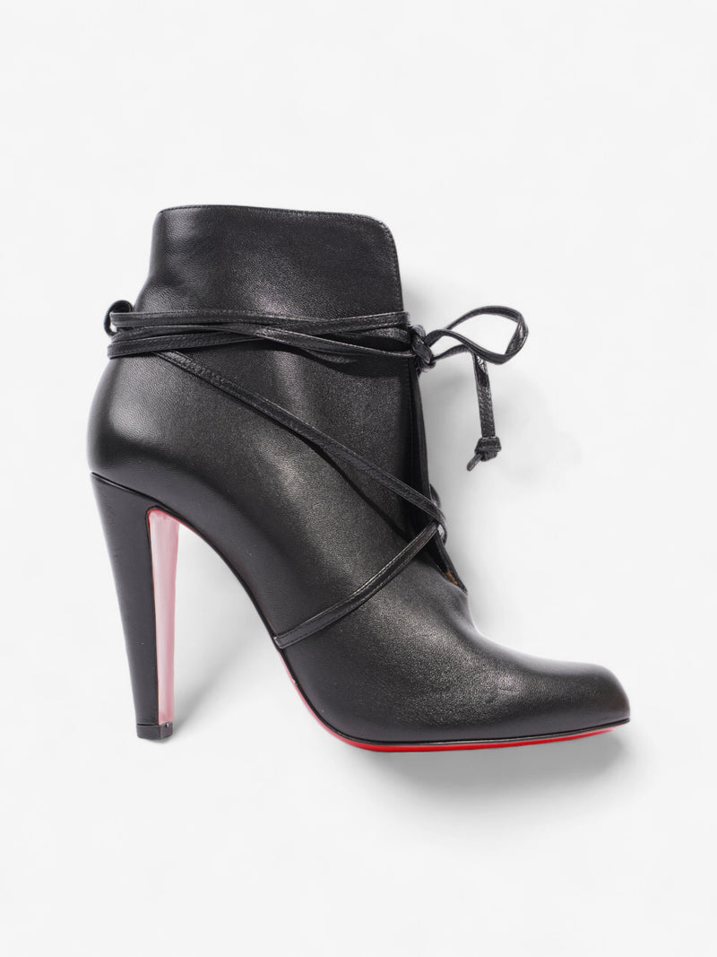  Christian Louboutin S.I.T Rain Ankle Boots 100 Black Leather EU 40 UK 7