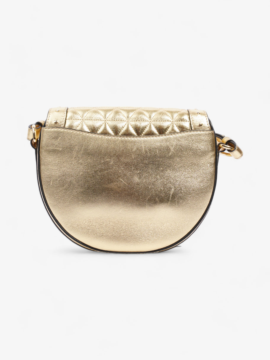 Balmain Studded Crossbody Gold Lambskin Leather Image 4