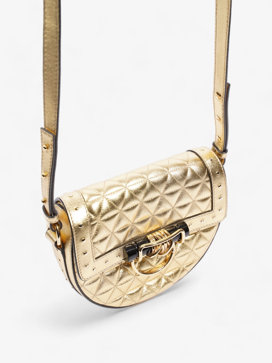 Balmain Studded Crossbody Gold Lambskin Leather Image 7