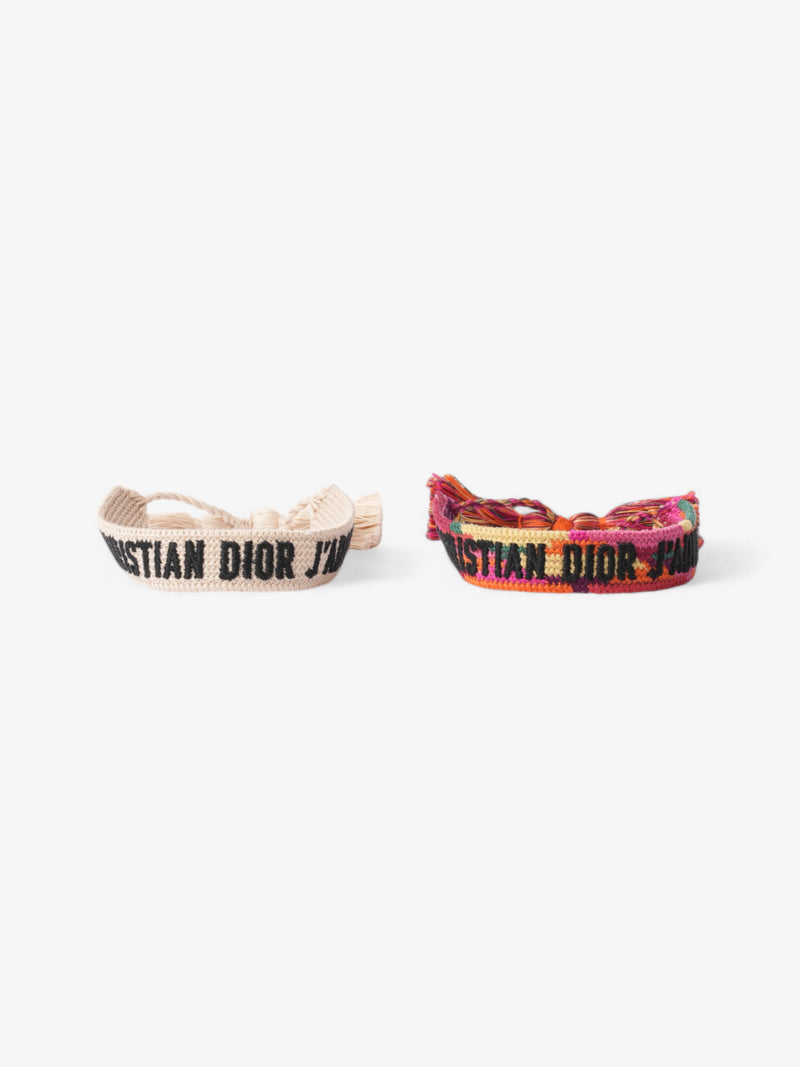  Christian Dior J'Adior Friendship Bracelet Set Multicoloured Cotton