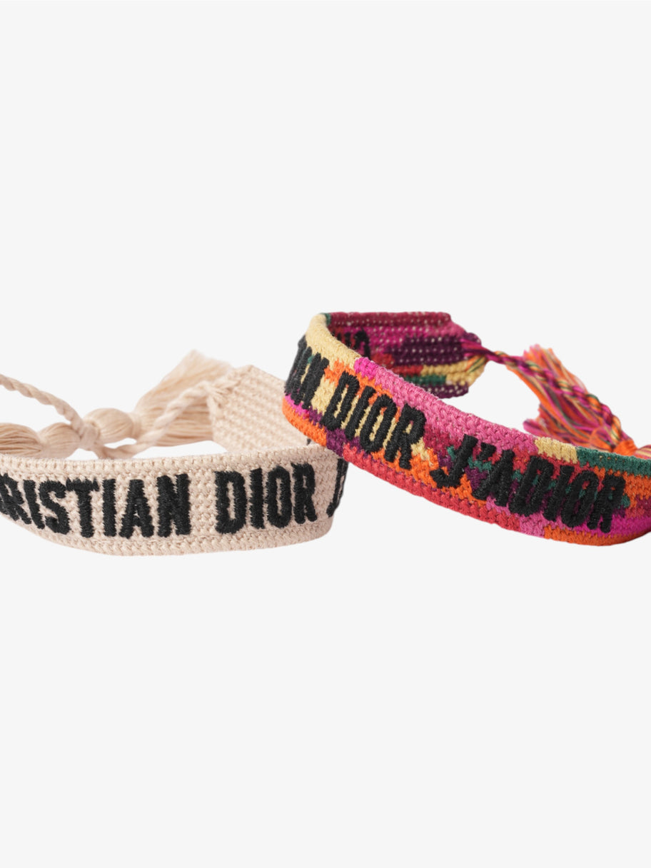 Christian Dior J'Adior Friendship Bracelet Set Multicoloured Cotton Image 3