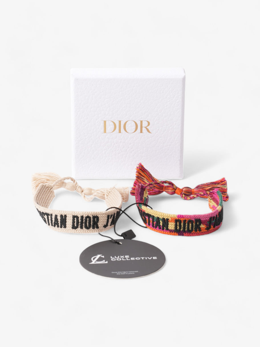 Christian Dior J'Adior Friendship Bracelet Set Multicoloured Cotton Image 5