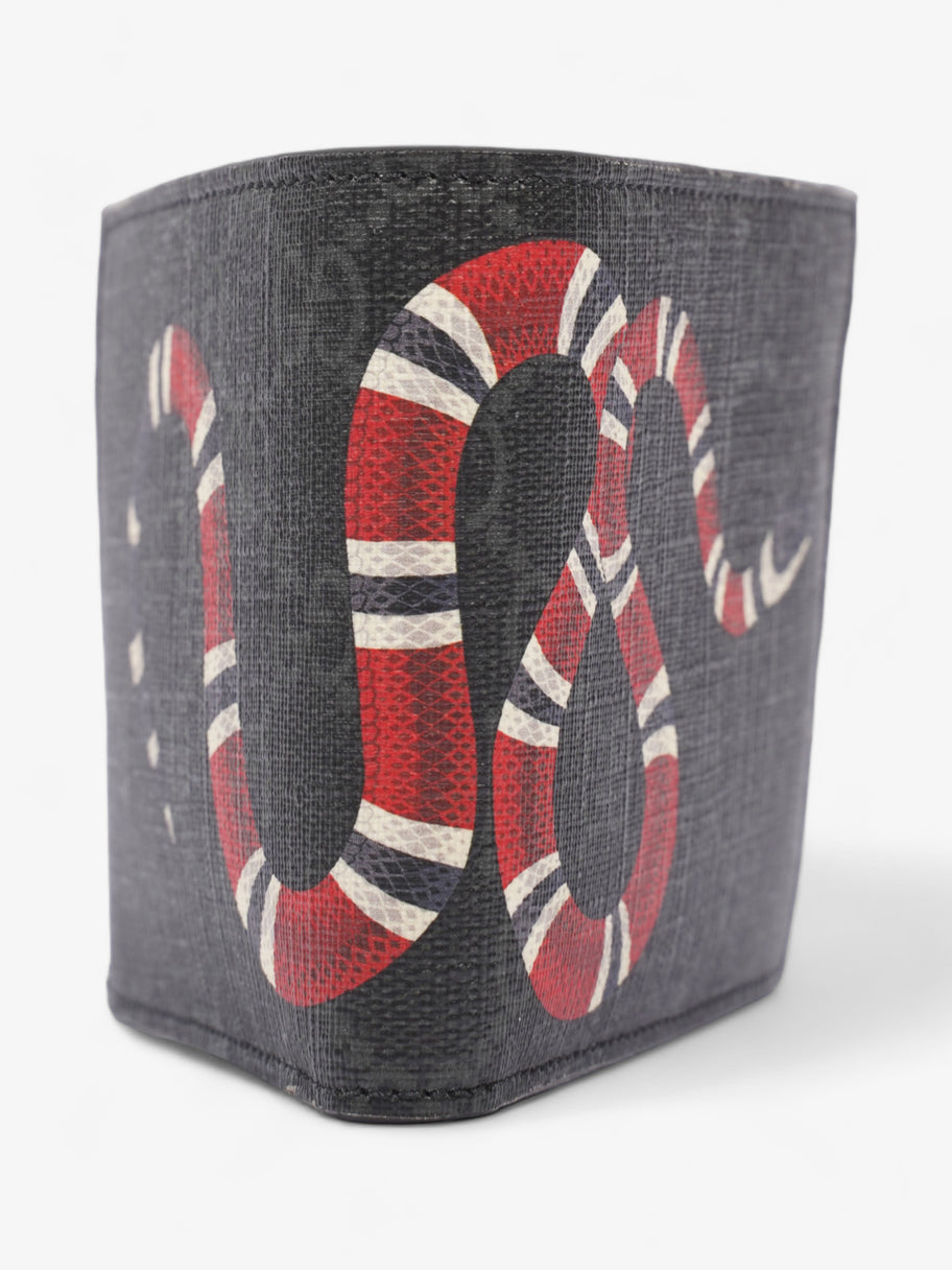 Gucci Kingsnake Print Wallet Black GG Supreme / Red / Navy Coated Canvas Image 2