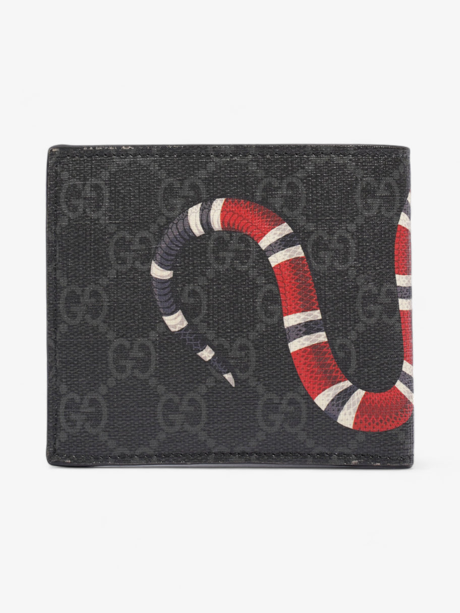 Gucci Kingsnake Print Wallet Black GG Supreme / Red / Navy Coated Canvas Image 3